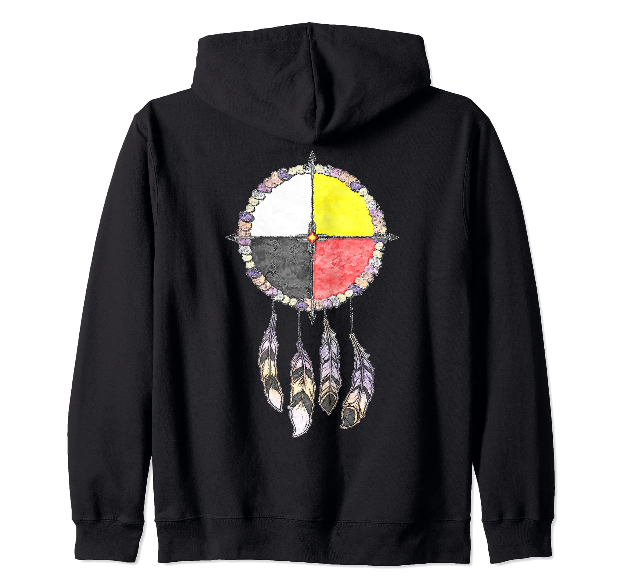Native Americans - Medicine Wheel Dreamcatcher 3 Zip Hoodie