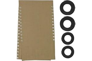 OSTLTTYN Zero Gravity Chair Replacement Fabric with Bungee Cord Kit, 17 Inch Wide Repair Cloth with Replacement Cord for Anti Gravity Chairs Outdoor Recliner Patio Lounge Chair Lawn Beach Sling Chair, Tan