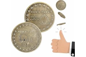 IMASONER New Parent Decision Coin for Mom Dad Baby Pregnancy Gifts for First Time Mommy Daddy New Parents Gifts for Couples Double Sided Funny Decision Making Coin Christmas Birthday Present