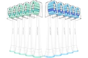 MRYUESG Replacement Toothbrush Heads Compatible with Philips Sonicare, 10 Pack, Electric Tooth-Brush Replacement Heads Compatible with Phillips,5 Green 5 Blue