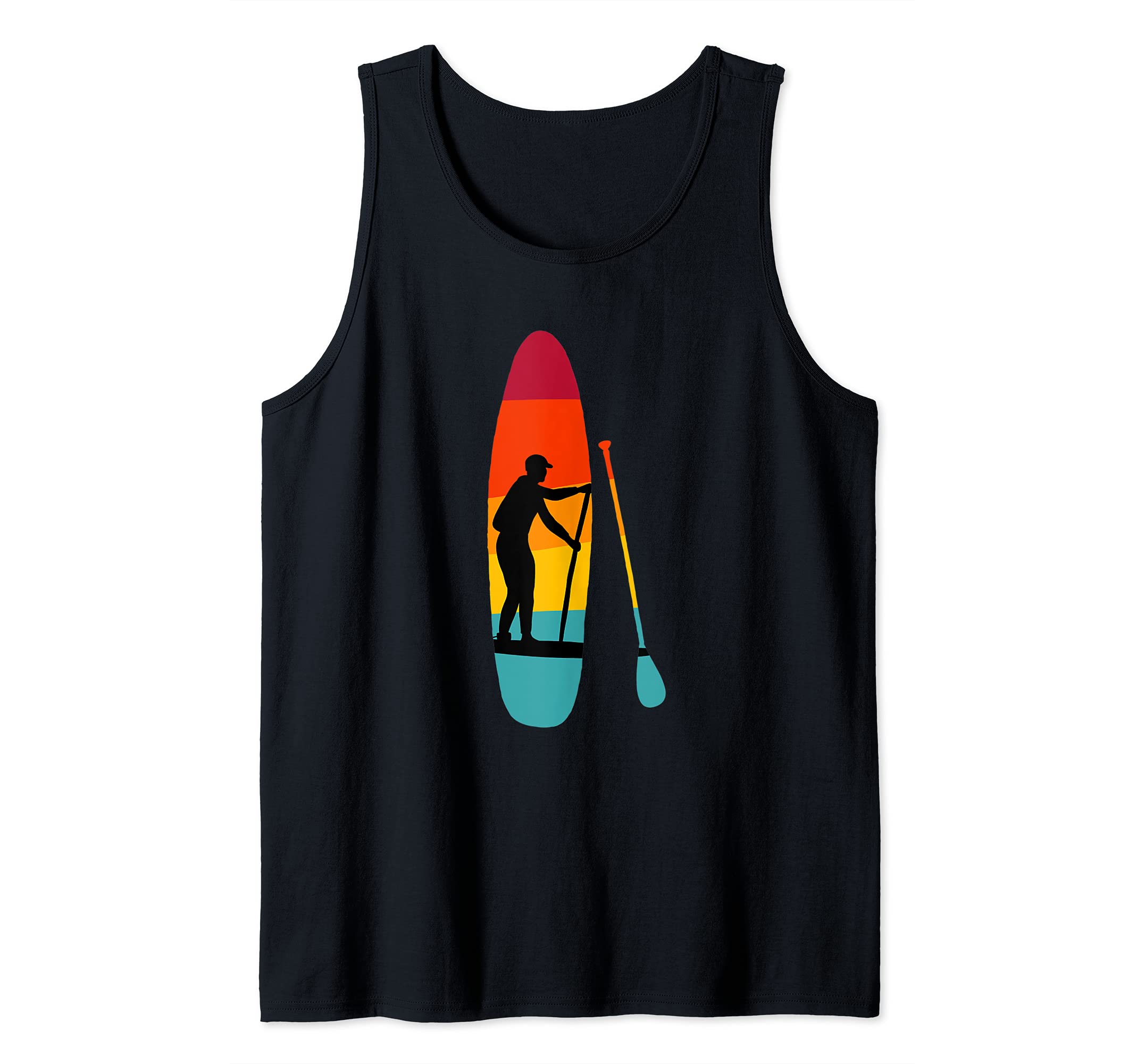Stand Up Paddleboard SUP Sunset Colors Graphic Tank Top