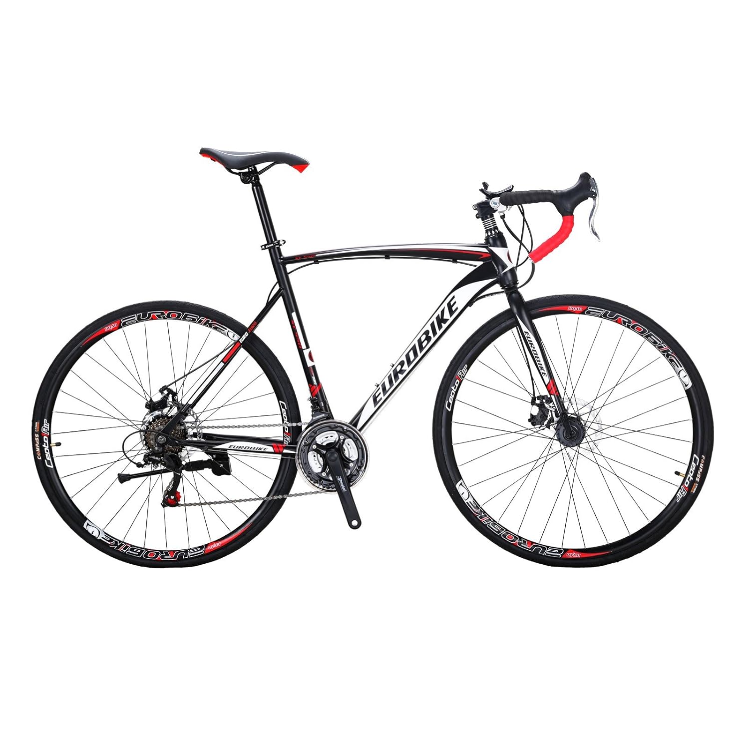 EUROBIKE XC550 ロードバイク自転車 700C 変速21速 B07DL11WTS 黒と白 