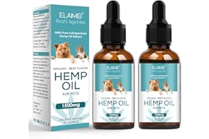 Hemp Oil for Dogs & Cats, Natural Calming Aid, Premium Calming, Separation Anxiety & Stress Relief- 60ml