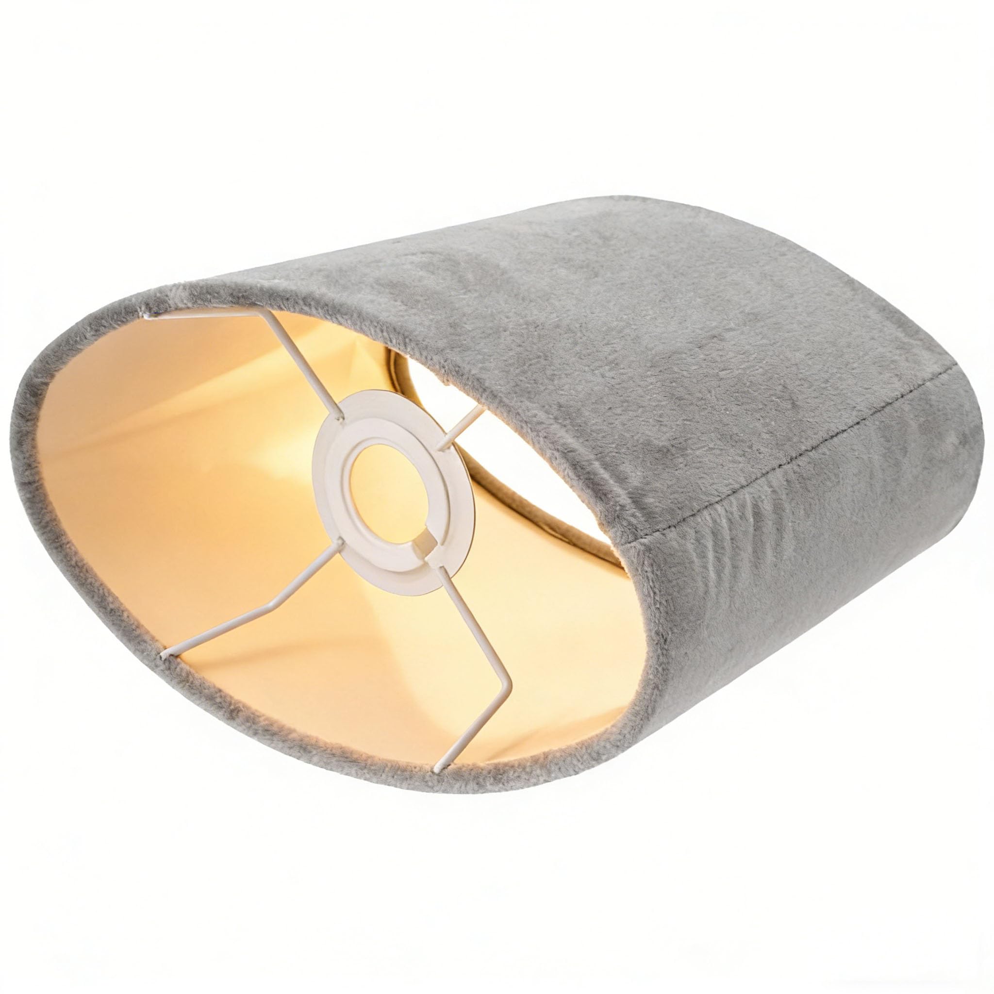 ibasenice Oval Lampshade Decorative Cloth Craft Table Lamp Cover Accessory 9.06X4.72X7.28 Inch for Bedroom Living Room Warm Diffuse Lighting