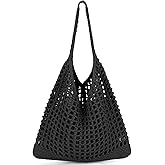 EIMMBD Crochet Bags for Women Beach Totes Bags Aesthetic Summer Tote Shoulder Hippie Bag Knit Bag