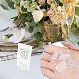 BLMHTWO 24 Pcs Card Stands Acrylic Triangle Base Display Stands Clear view 5