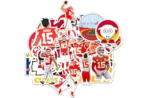 ASDICOXB 39 PCS Kansas Сity Stickers Decal for Сhiefs Stickers for Water Bottle, Laptop, Bicycle, Computer, Motorcycle, Travel Case, Car Decal Decoration Sticker 2-2.5 inches
