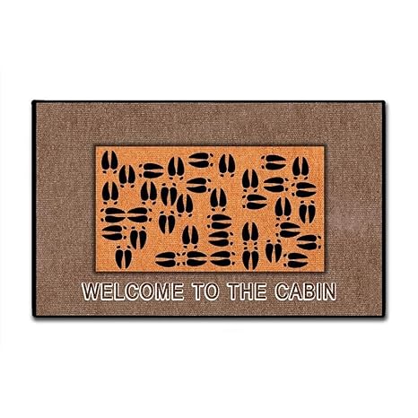 Amazon Com Custom Door Mats Welcome To The Cabin Doormat Indoor