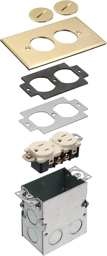 Arlington Industries Flb5321mb 1 Steel Floor Box Kit With Metal