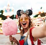 DRESHOW Glitter Mouse Ears Headband Sequin Bow Party Cosplay Costume Women view 7