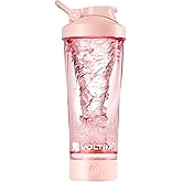 VOLTRX VortexBoost Electric Shaker Bottle, USB C Rechargeable Protein Shake Mixer, Shaker Cups for Protein Shakes and Meal Replacement Shakes, BPA-Free, Made with Tritan, Pink