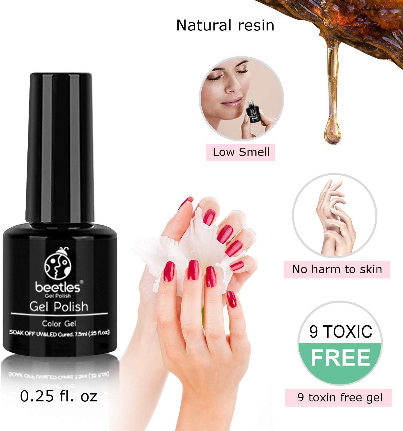 Beetles BRIDESMAID BEAUTY Classic Gel Nail Polish Set - Nude Gray Pink 6 Colors Gel Polish Kit Popular Nail Art Design Soak Off LED Lamp Nail Polish Gel Manicure Kit Holiday Git Set : Beauty