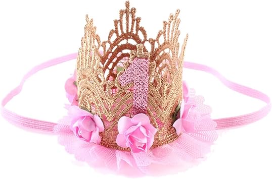 Amazon Com Baby Girl 1 Year Old Crowns Flower Lace Headband