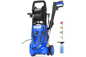 Electric Pressure Washer - 4500 PSI 3.2 GPM ZHUOLIN Power Washer for Cars Washing with 25FT Pressure Hose, Blue