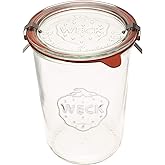 Weck Canning Jars 743 - Weck Mold Jar made of Transparent Glass - Eco-Friendly - Food Storage Container with Lid Airtight - 3