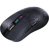 EPOMAKER Carbonis Wireless Gaming Mouse with Digital Display, PAW3950 Sensor, 8K Polling, 30K DPI, Carbon Fiber Composite Shell, Ergonomic Right Hand Esports Mouse for PC Gaming (Black)