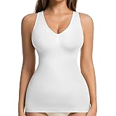ONEW Compression Tank Tops for Women Shapewear Tummy Control Seamless Body shaper Deep V Neck Camisole Tops