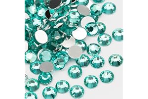 Sukiiy 10000PCS 3mm Resin Flatback Rhinestones for Crafts, Aquamarine Flatback Rhinestones for Nails Face Art, Loose Glittler Diamond Stones, Resin Rhinestones for Tumblers, Mugs, Bottles, Shoes