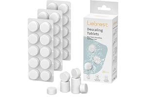Liebnest 30 Count Descaling Tablets – Compatible with Baby Brezza, Momcozy, Papablic & All Brands. Fits Bottle Washers, Warmers, Sterilizers & Formula Makers to Remove Milk Stains & Limescale