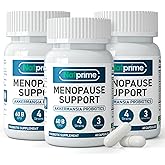 Natprime Menopause Supplements for Women - 60 Billion CFU Akkermansia Probiotic for Hormonal Balance, Night Sweats, Hot Flashes Relief, Gut Health, Mood Support & URO Viginal probiotic - 60 Ct (3)