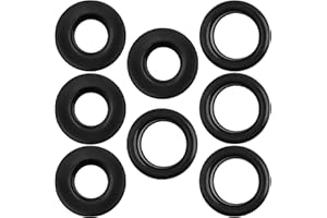 (8-pack) Calvana 5339 Rubber PCV Valve Grommet, Valve Cover Grommet, PCV Breather Grommet, O.D. 1 1/4" I.D. 1" for Steel Valve Covers SBC BBC SBF BBF 350 SPC 7218