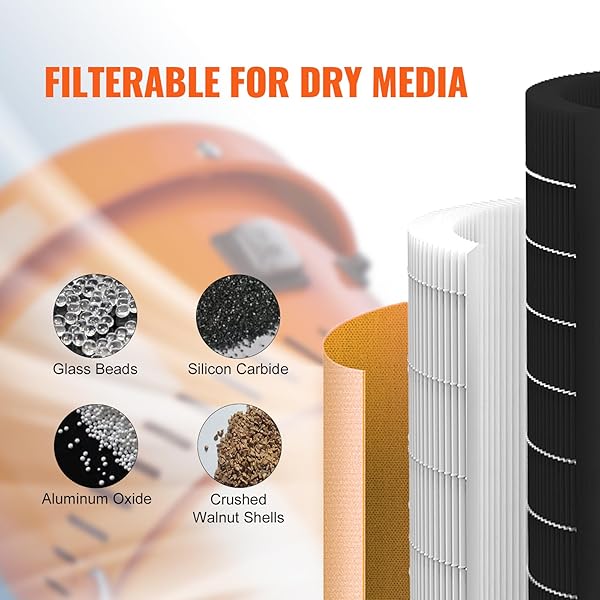 DUST COLLECTION SYSTEM: 1.6-HP DUST COLLECTOR MEDIA RECLAIMER WITH 1.8 GALLON CAPACITY – UNIVERSAL FIT FOR SANDBLASTER CABINETS AND MEDIA BLASTERS
