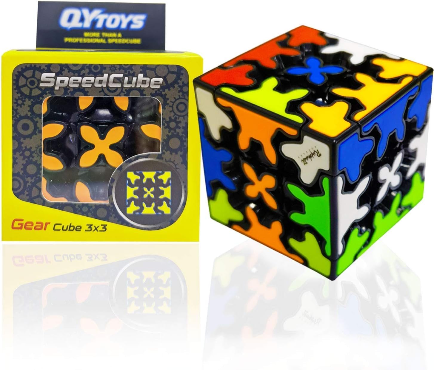3D Gear Cube 3x3x3 Puzzle Cube, Twist Brain Teasers Toy, for Children and Adults β image 1