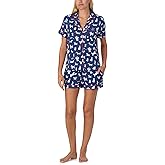 kate spade new york Pajamas for Women 2 Piece Set Comfy Modal Classic Short Sleeve Notch Collar Button Top & Shorts