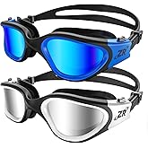 ZIONOR Swim Goggles, 2 Packs G1 Polarized Swimming Goggles for Adult/Men/Women