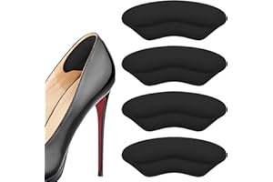 KTSAY 2 Pairs Heel Grips & Pads for Shoes - Non-Slip Cushion Inserts for Loose Shoes Men & Women | Prevent Blisters, Improve Fit & Comfort | Filler for Big Footwear(Black,Large)