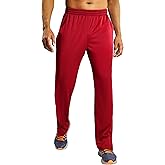 MIER Men’s Sweatpants with Pockets, Athletic Training Track Jogger, Soccer Warm-up Pants with Zipper Ankle