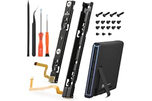 Left and Right Slide Rail for Nintendo Switch Console Slide Rail Bar Replacement with Flex Cable for NS Nintendo Switch Conso