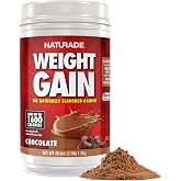 Naturade All Natural Weight Gain Drink Mix - Gluten Free, Delicious Taste, 1600 Calories per Serving - Mass Gainer w/Carbohydrates &amp; Protein - Chocolate, 40.6 Ounce (24 Servings)