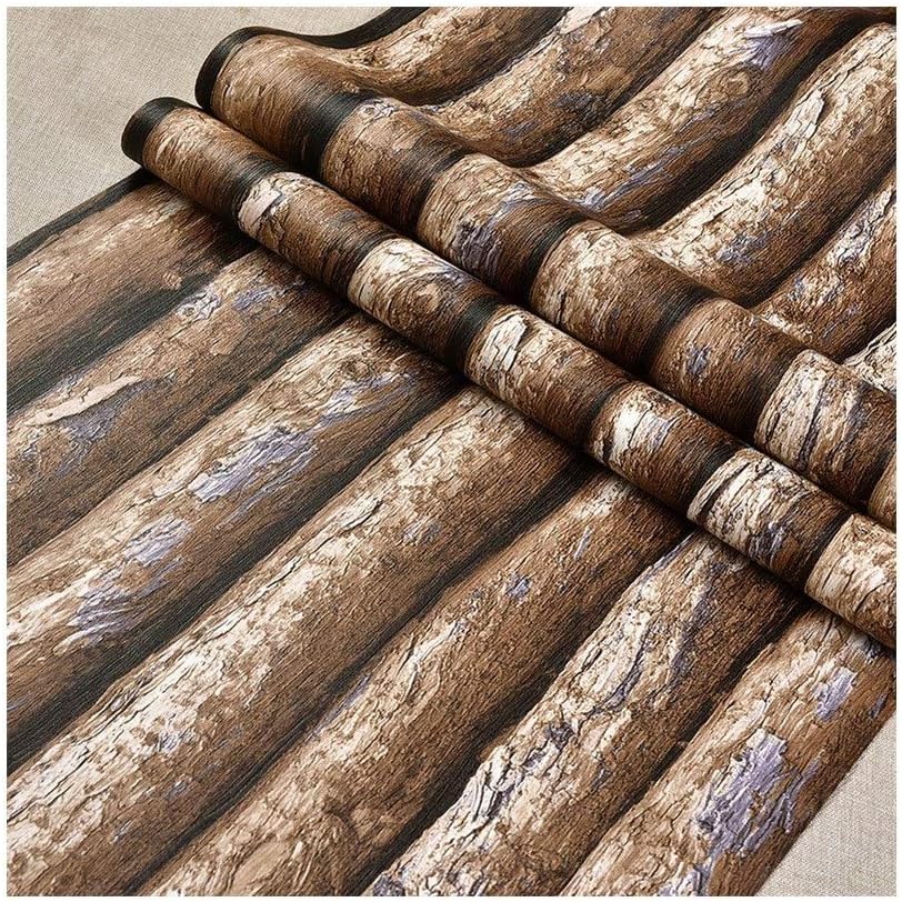 BPHMZ Estilo Chino PVC Papel Tapiz de Madera Estéreo 3D Imitación Corte