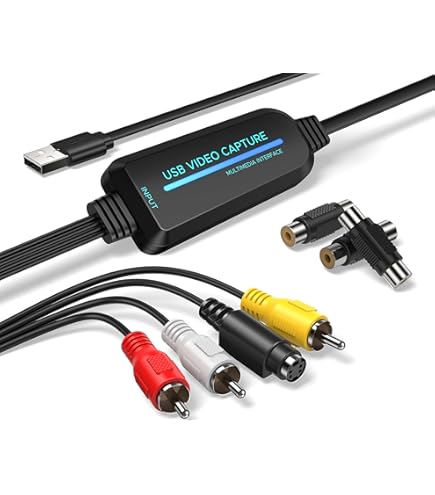 King Ma Video Grabber 1080P - Convertitore VHS A Digitale, Schermo 3", Per DVD, Videocamere E Gaming - Foto 11