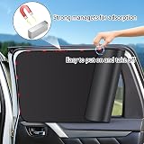 ZATOOTO Car Side Window Shades Magnetic Sunshades 2PCS Black Universal view 3