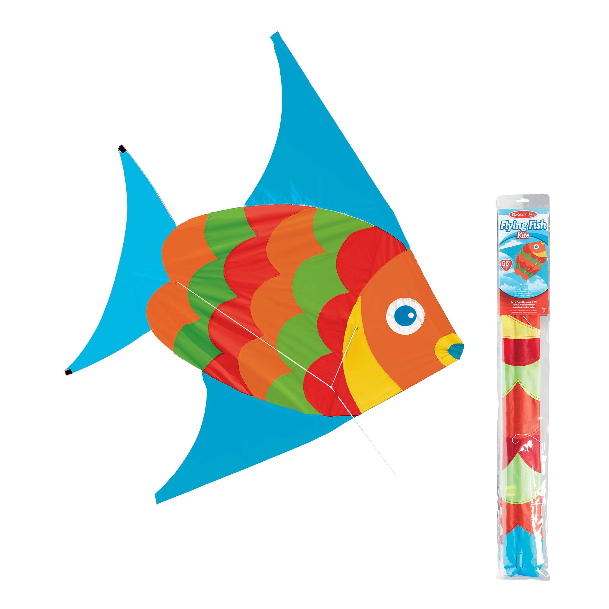 Melissa & Doug Flying Fish Kite | Kites | 3+ | Gift for Boy or Girl