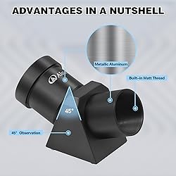 Alstar 1.25" 45-Degree Diagonal Prism Optical Prism