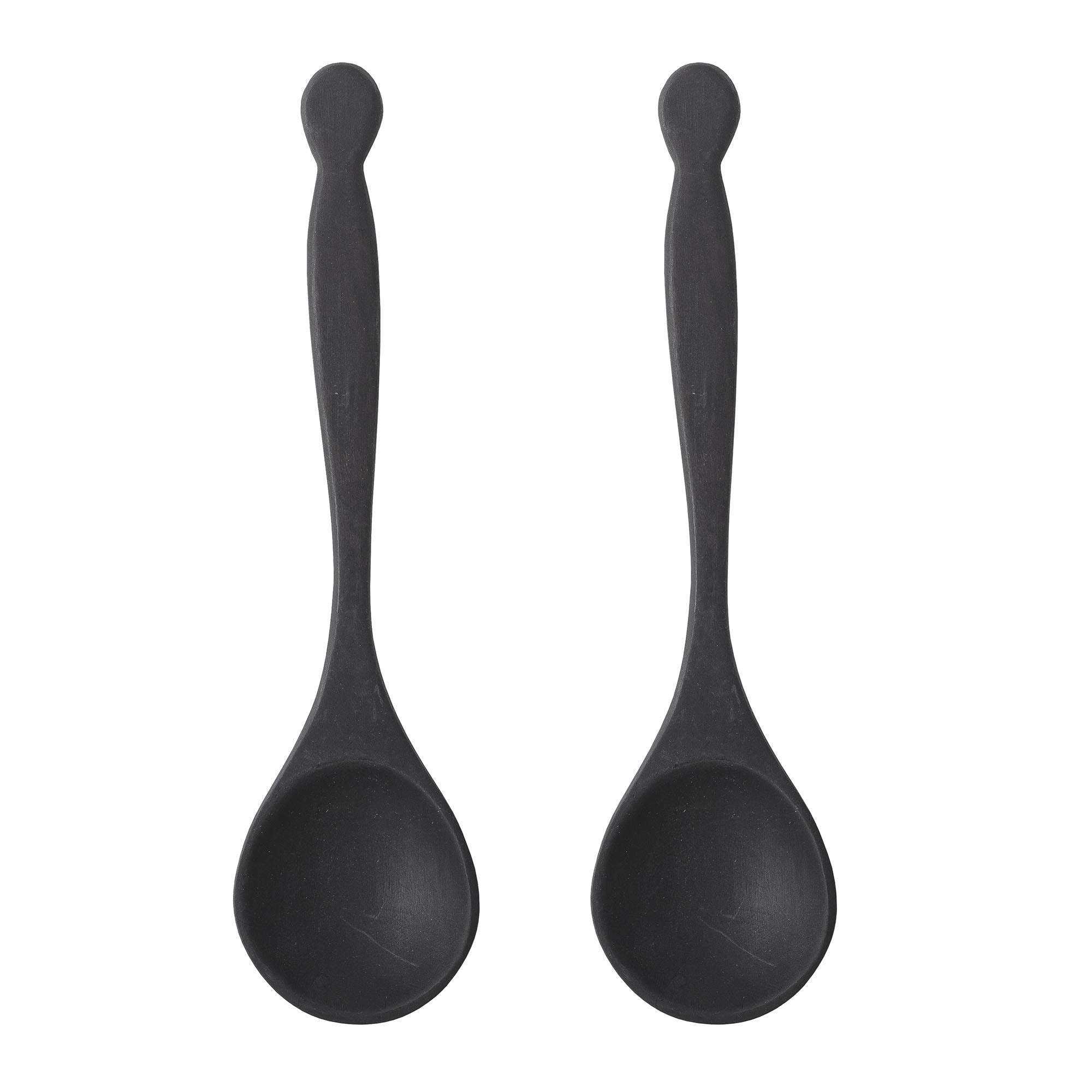 Bloomingville 82050448 Efi Salad Bust Set of 2, Acacia, Black