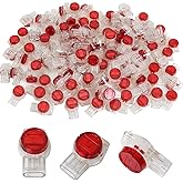 UR IDC Connector LUORNG 100PCS Red Clear Data Phone Wire Butt Splice 3 Ports UR Connectors