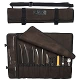 Asaya Canvas Chef Knife Roll Bag - 10 Knife Slots