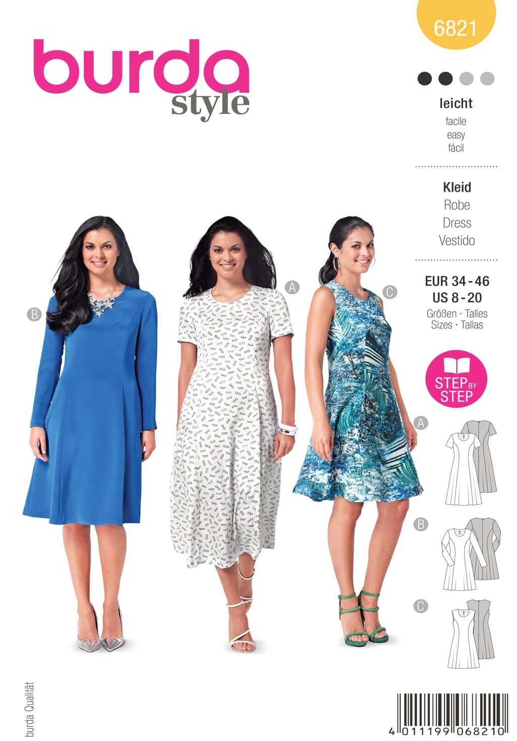 Burda Sewing Pattern 6821 Dress