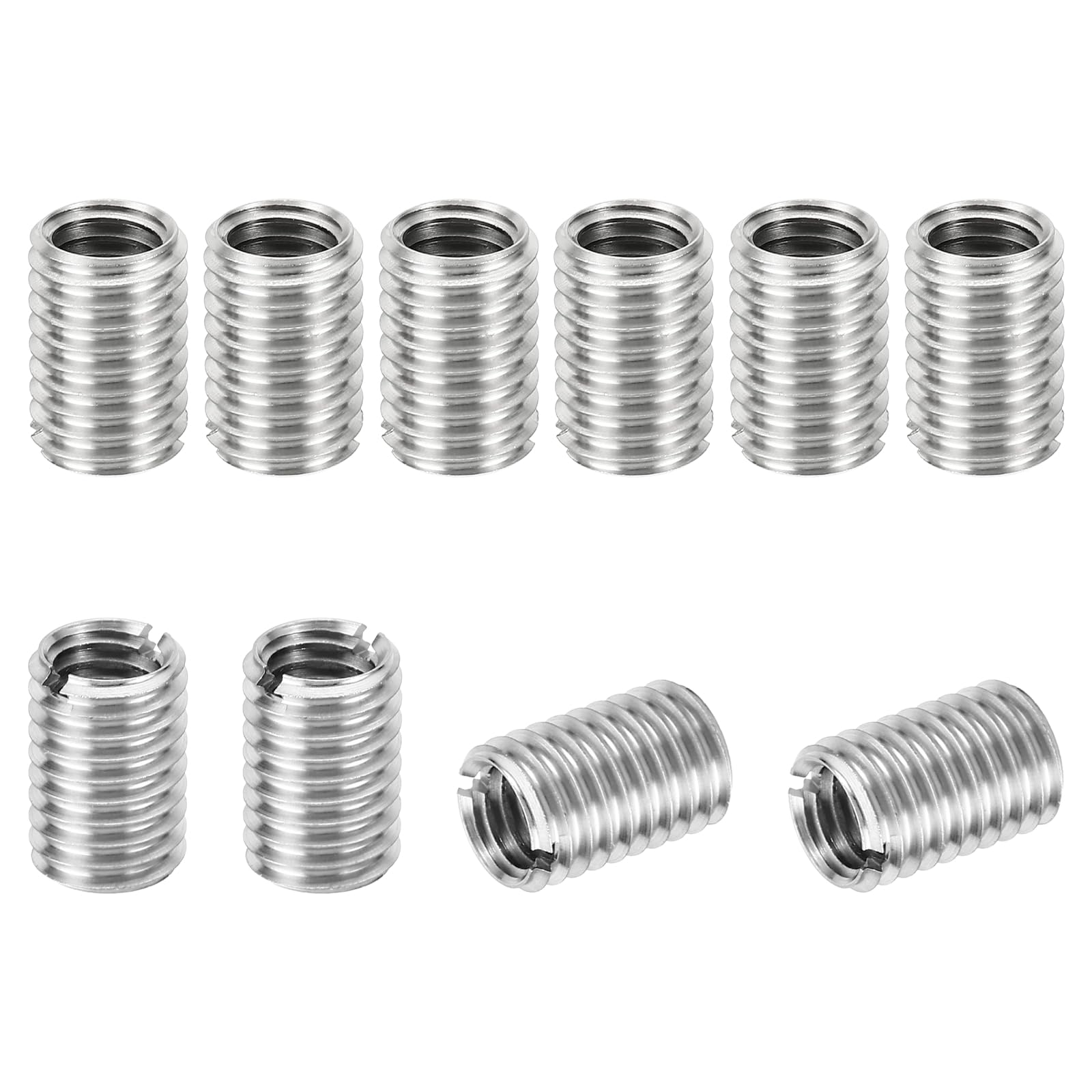 PATIKIL Thread Adapters Sleeve Reducing Nut, 10 Pcs M10*1.5 Male to M8*1.25 Female Repairing Insert Nut Screw Reducer Conversion Stainless Steel Fastener 15mm โ image 1