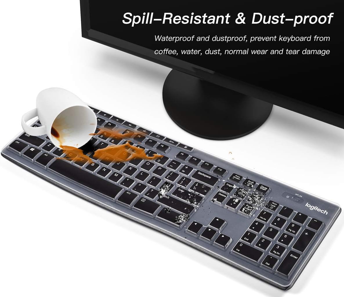 Amazon Co Jp Casebuy ロジクールmk270ワイヤレスキーボード ロジクールk0 Mk0のk260 Mk260のk270 キーボード用キーボードカバーは 黒によって液体こぼれや塵簡単タイピングからキーボードを保護します 家電 カメラ
