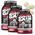 Bully Max 2-in-1 Muscle Builder Chewable Tablets for Puppies & Adult Dogs - Dog Vitamins & Supplements for Muscle Gain & Growth - Canine Puppy Multivitamins for All Breeds & Ages - 60 Tabs (3 Bottles)