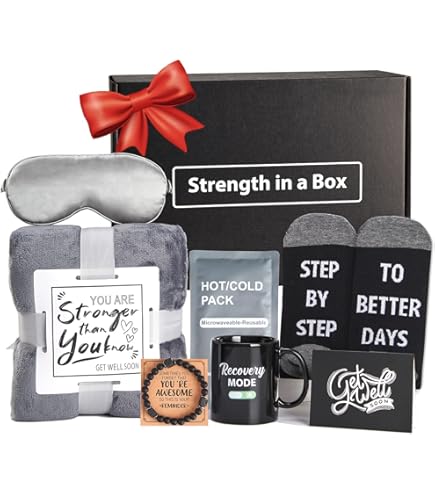 Get Well Soon Gift Basket - Self Care Package For Men & Women, After Surgery Or Loss, Thinking Of You Gift