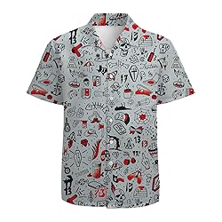 Pirate Grey Mens Funny Hawaiian Shirts 3D Graphic