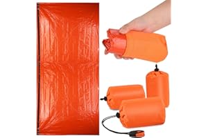 CIVJET Survival Bag - 3 Pack Bivy Sack Waterproof, Emergency Sleeping Bags Blanket Stuff Shelter Xtreme Cold, Survival Gear and Supplies for Disaster Preparedness, Thermal, Portable, Camping