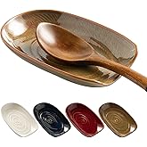QNMUSUNC Ceramic Spoon Rest for Stove Top, Spoon Holder for Kitchen Counter | Works as a coffee spoon rest and utensil rest for ladles, spatulas and stirrers, fitting daily use and housewarming gifts.