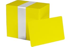 Pack of 100 Yellow CR80 PVC Cards | 30 mil by easyIDea